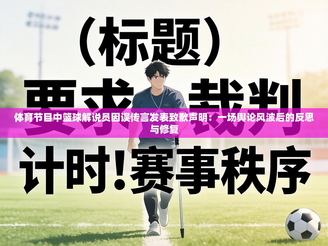 体育节目中篮球解说员因误传言发表致歉声明：一场舆论风波后的反思与修复  第2张